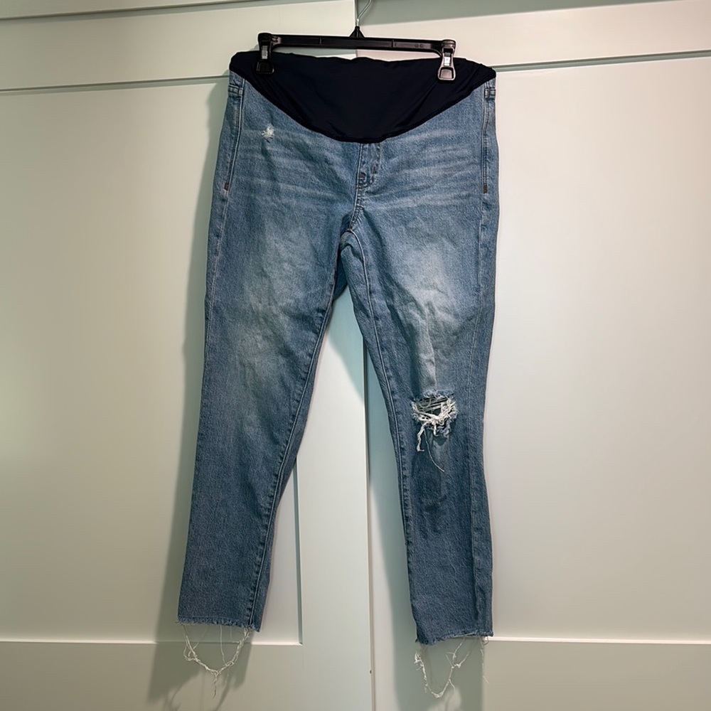 Madewell Maternity Over-the-Belly Perfect Vintage Jeans in Coney Wash Size 25